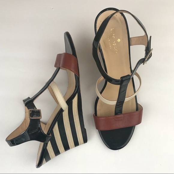 Kate Spade Irina Luggage Nappa Striped Patent Shoe - Picture 3 of 7